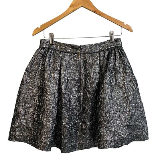 KATE SPADE NEW YORK METALLIC TWIRL REVERSE PLEAT COCKTAIL PARTY SKIRT SZ 0 $348 - Picture 10 of 11